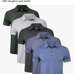 Men’s small 5 pack of polos